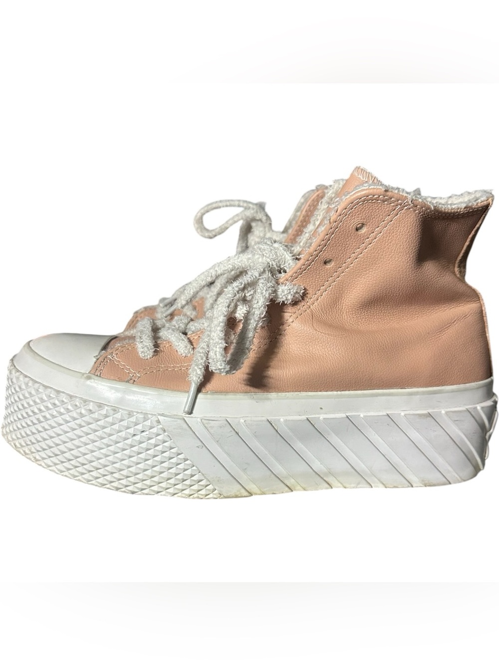 Converse Chuck Taylor All Star Lift 2X Platform Sneakers Beige Size 8